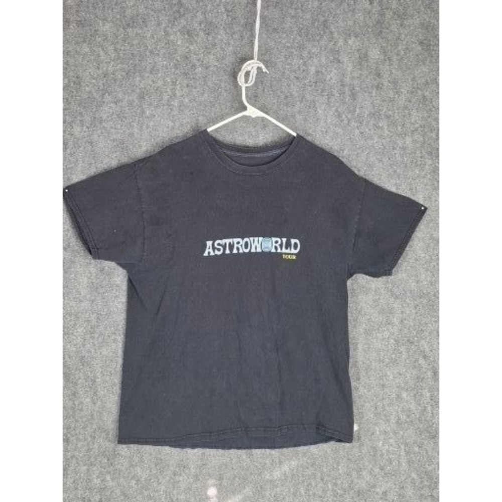 Travis Scott Astroworld Tour Shirt Mens L Large Black Wish You Were Here 2018